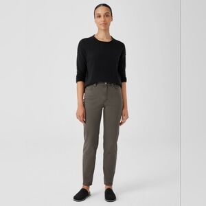 Eileen Fisher Army Green Organic Cotton Jeans Pants‎ Size 6